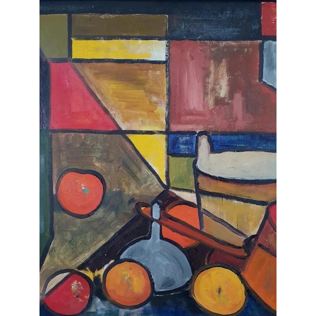 Attributed to Lars Dahl, Abstract Cubist Still Life, 1961, Oil on Canvas For Sale - Image 14 of 18