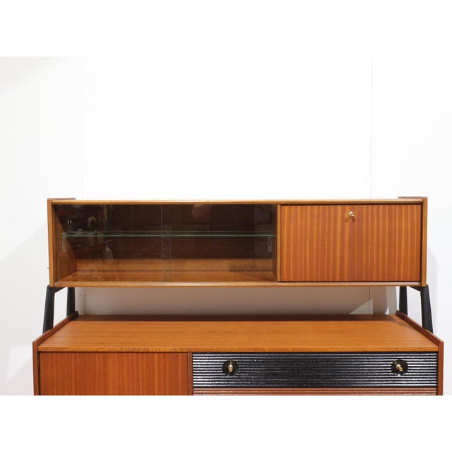 Nathan Furniture Mid Century Modern Vintage Teak Afromosia Credenza Buffet by Nathan Danish Style For Sale - Image 4 of 14