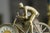 Antique Brass Cyclist Bicycle Clock British United Clock Co Victorian Working For Sale - Image 11 of 14