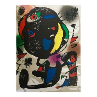 1981 Joan Miro Original Lithograph V4-5 Mourlot For Sale