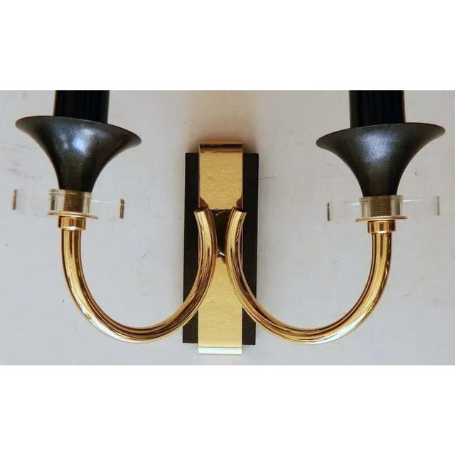 Mid-Century Modern 1950s Maison Jansen Sconces - a Pair For Sale - Image 3 of 4