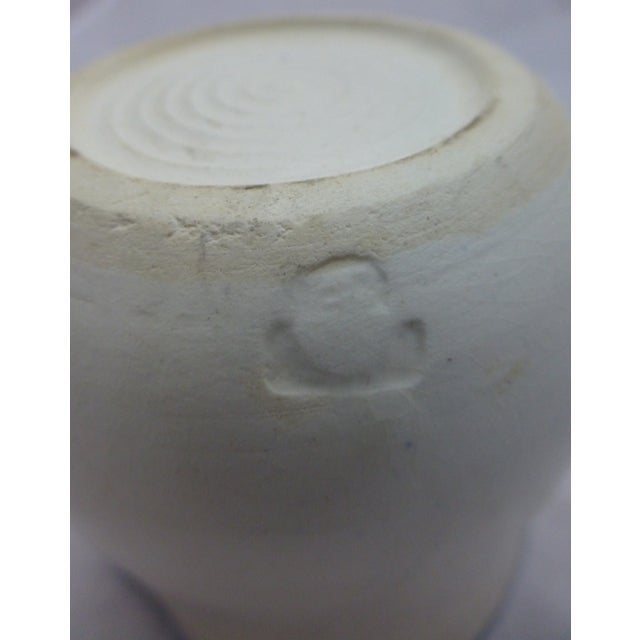 MidCentury Blue and White Studio Pottery Beaker Chairish