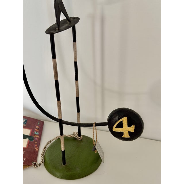 Vintage Rare 2006 a La Maison Horse Balance Toy, Hand Painted Jockey Folk Art Sculpture For Sale - Image 4 of 7