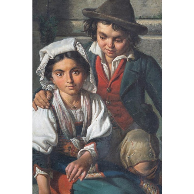 Tommaso De Vivo, Rural Figurative Scene, 19th Century, Oil on Canvas, Framed For Sale - Image 3 of 6