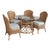 Mid-Century Modern 1970s Vintage Rattan Table and 5 Dining Chairs - Set of 6 For Sale - Image 3 of 6