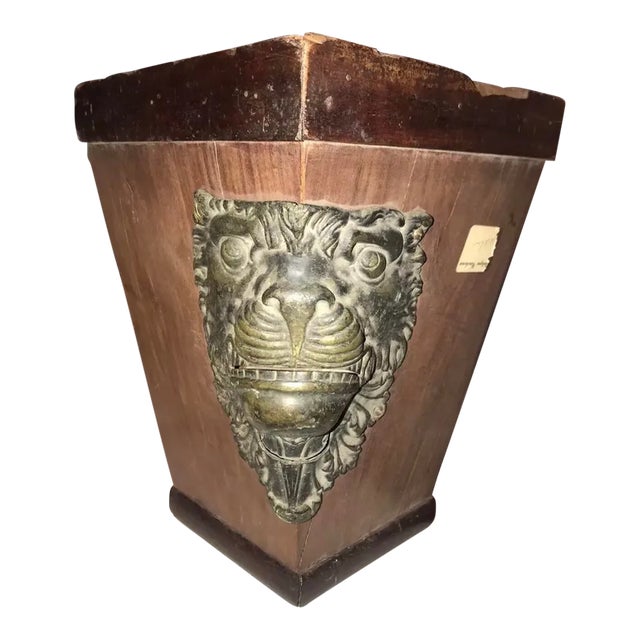 Antique 1880 Lion Billiards Pool Table Ball Return Wood Plant Stand, England For Sale