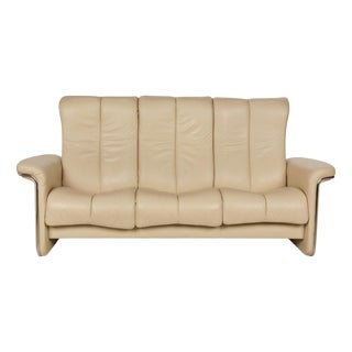 Soul 3-Seater Sofa in Cream Leather from Stressless For Sale