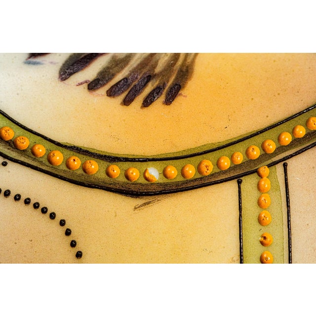 Rare Nippon Antique Hand Painted Native American Indian Chief Tobacco Humidor Porcelain Lidded Jar For Sale - Image 15 of 18