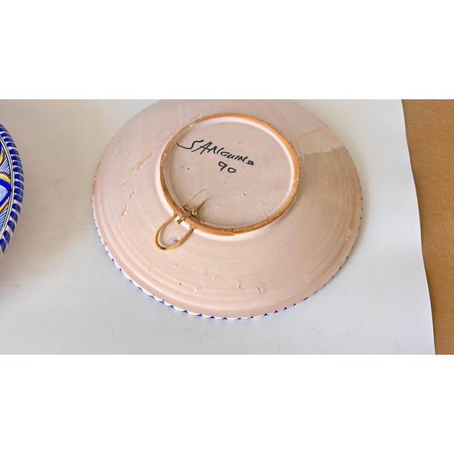 Large Italian Hand-Painted Serving Plates, 1970s, Set of 2 For Sale - Image 12 of 17