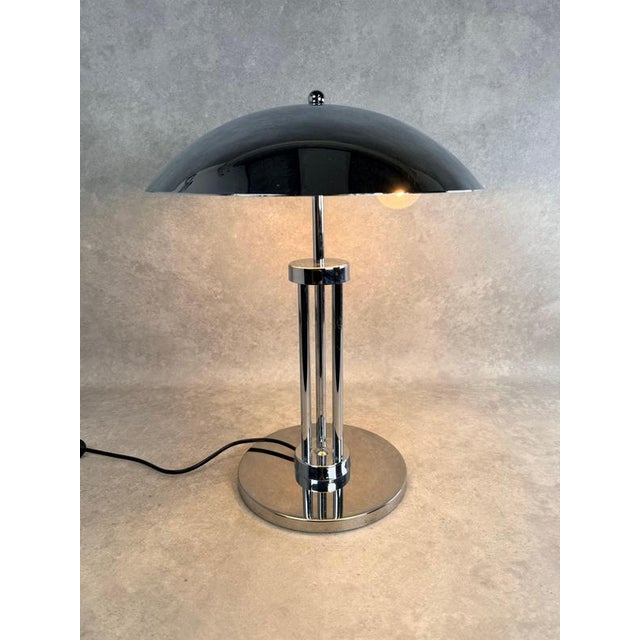 Space Age Chrome Mushroom Table Lamp, 1970s For Sale - Image 3 of 10