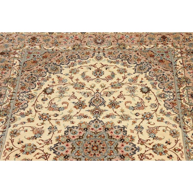 Qom Rug in Silk For Sale - Image 6 of 9