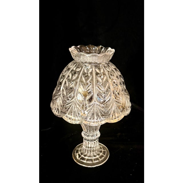 Glass Mid 20th Century Crystal Fairy Lamp For Sale - Image 7 of 9