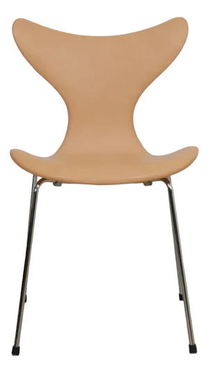 Lily Chair in Natural Leather by Arne Jacobsen