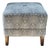 Ethan Allen Vintage Square Geometric Sunburst Medallion Ottoman For Sale