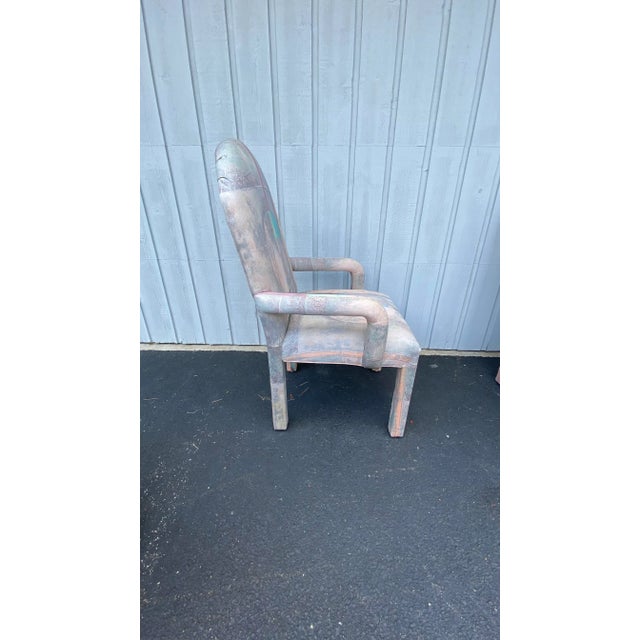 Postmodern 1980’s Milo Baughman Style Dining Chairs From Design Institute of America - Set of 6 For Sale - Image 3 of 11