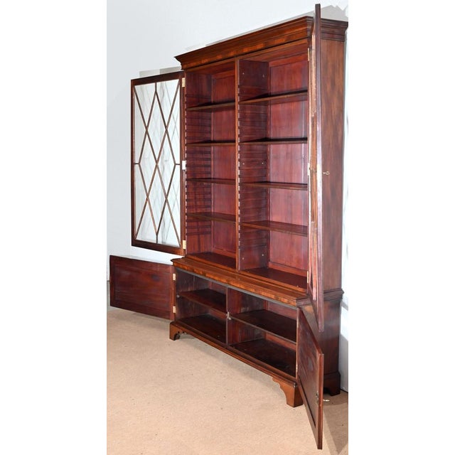 Mahogany Bookcase Cabinet, England, 1900s For Sale - Image 18 of 18