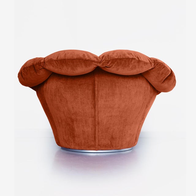 Twelve Orange Velvet Chair by Biosofa For Sale - Image 6 of 10