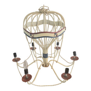 Late 19th Century Gilt Iron Hot Air Balloon Chandlier