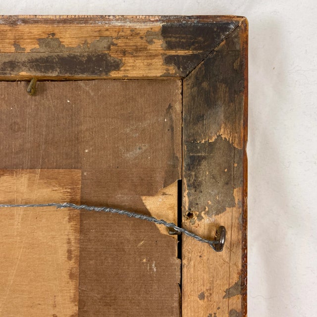 English Regency Period Original Watercolor Maple Frame Blackbird Nest and Eggs For Sale - Image 11 of 11