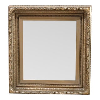 Antique Carved Gilt Wood Frame With Glass C1900 For Sale