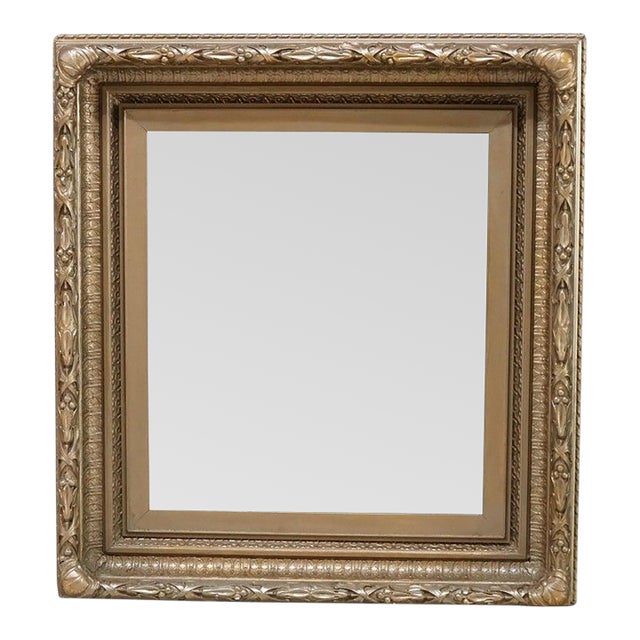 Antique Carved Gilt Wood Frame With Glass C1900 For Sale