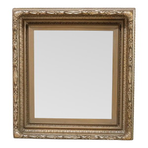 Antique Carved Gilt Wood Frame With Glass C1900