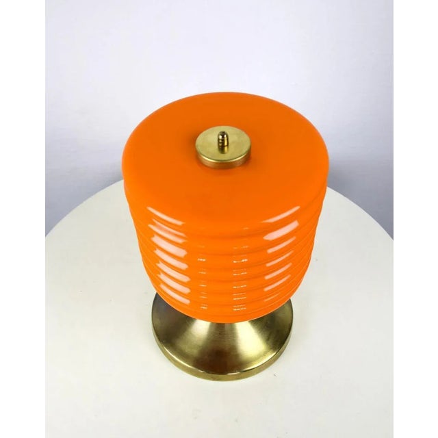 Mid-Century Orange Glass Table Lamp, 1960s For Sale - Image 16 of 18