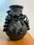 Antique Japanese Bronze Textured Black Metal floral Vase Antique textured metal vase with detailed high relief decoration...