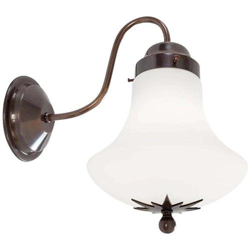 Stoby Wall Lamp in Oxidized Brass and Matte Glass For Sale - Image 6 of 7