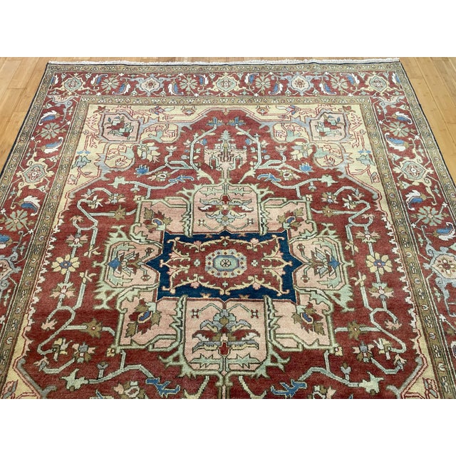 Persian Heriz Serapi 8x10 Rug For Sale - Image 6 of 9