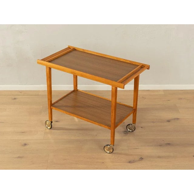 Wood Serving Bar Cart, 1960s For Sale - Image 7 of 7