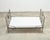 19th C. French Napoleon III Empire Wrought Iron Bronze Daybed For Sale - Image 4 of 16