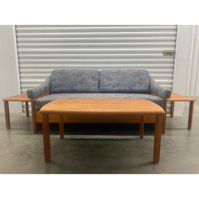 1970s Danish Set of 3 Coffee Table and Side Table For Sale - Image 12 of 13