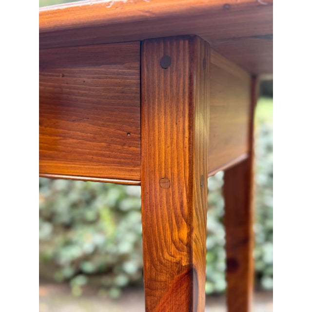 Ethan Allen Country Craftsman Pine Console Table For Sale In New York - Image 6 of 12