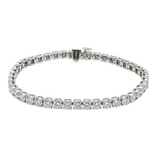 14k Diamond Bracelet For Sale