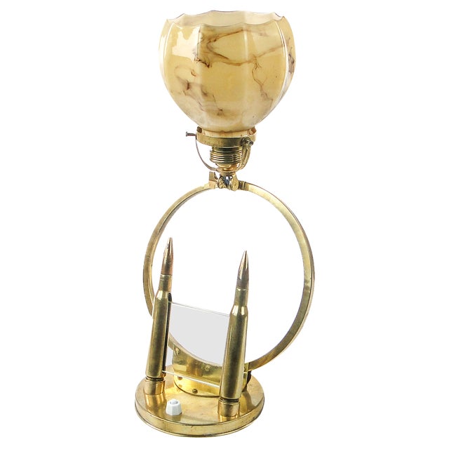 Art Deco Table Lamp with Frame, Poland, 1930s For Sale