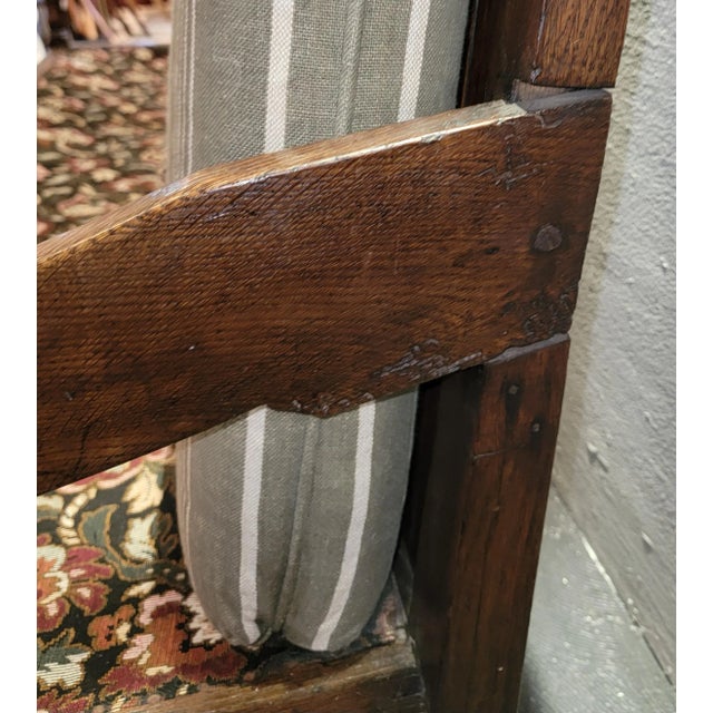 18th Century Handmade Wooden Bench/Settee With Custom Cushions For Sale - Image 12 of 12