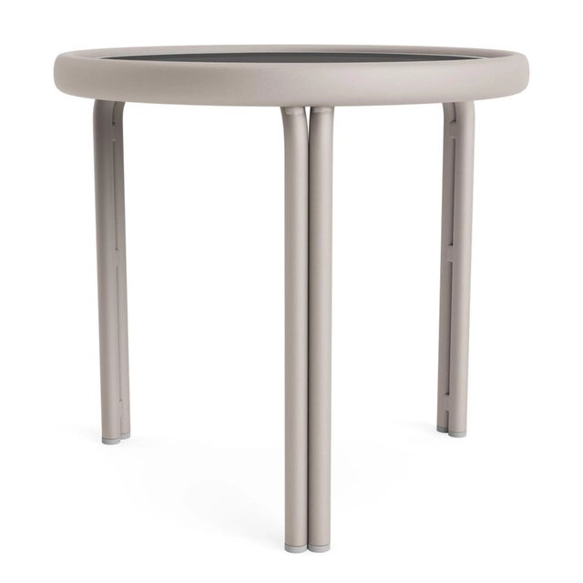 Brown Jordan Kantan Aluminum 20" Round Occasional Table, Dove frame For Sale - Image 12 of 12