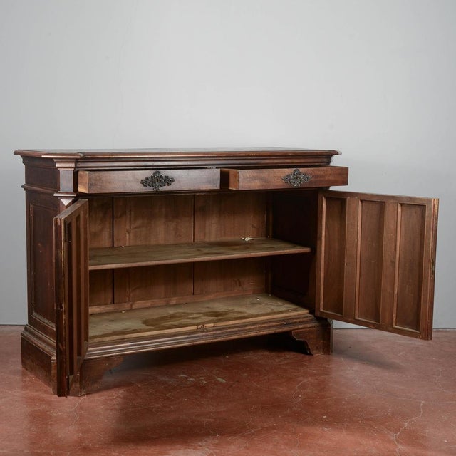 Italian Two-Door Sideboard in Walnut For Sale - Image 4 of 18