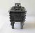 Vintage James Mont-style Shang Bronze Fang Ding ice bucket, featuring an intricate Asian-inspired cast aluminum design....
