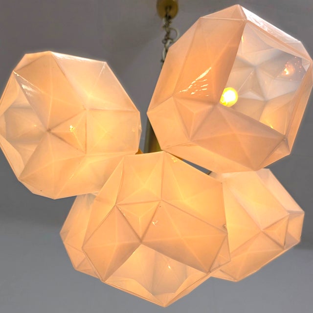 Italian Space Age Murano Glass Cube Chandelier attributed to Oggetti, 1970s For Sale - Image 13 of 14