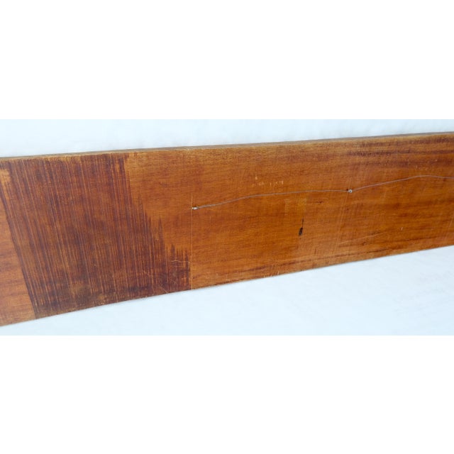 Mid 20th Century Carved Solid Teak Long Rectangle Wall Plaque Relief Sculpture Depicting Villager For Sale - Image 5 of 14