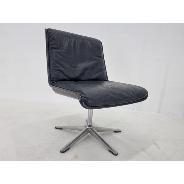 Mid-Century Leather Desk Chair by Delta Wilkhahn, 1970s For Sale - Image 10 of 13