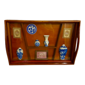 Vintage Decorative Blue & White Display Tray