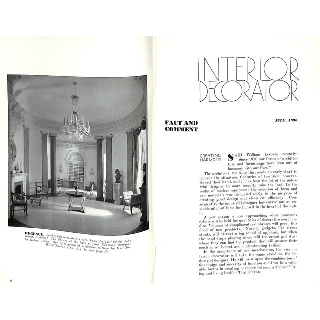 1930s Interior Decorator July 1938 For Sale - Image 5 of 10