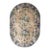 1920s Sand Field Floral Modern Antique Chinese Art Deco Oval Room Size Wool Rug For Sale