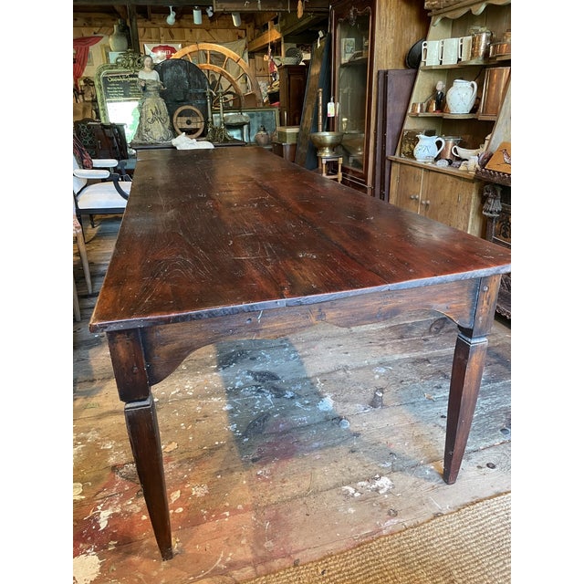 Wood Mid 19th Century Rustic Dining Table of Teakwood For Sale - Image 7 of 8