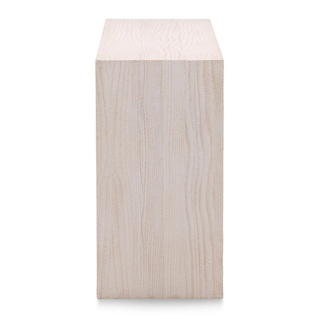 Contemporary Whitewashed Pine Open Console Table For Sale - Image 3 of 5