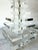 Transparent Pair of Vintage Modernist Stacked Lucite Table Lamps For Sale - Image 8 of 11