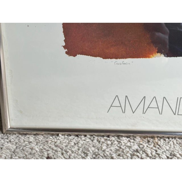 Amanda Block at Editions Limited Galleries “Curtain” 1982 Vintage Watercolor Lithograph Mid Century Modern Art Print, Framed For Sale In Phoenix - Image 6 of 9